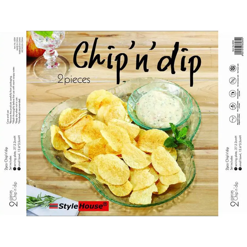 Triangular Glass dish with dipping dish