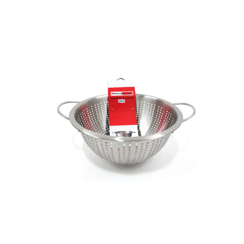 Stainless Steel punching colander; 24 cm