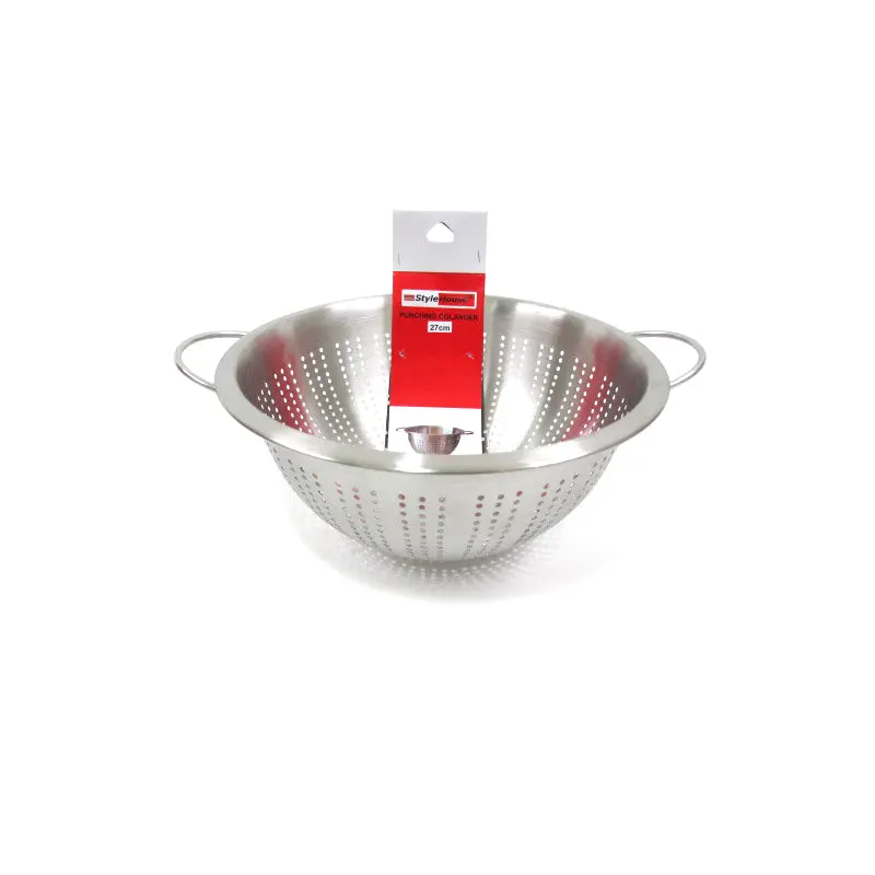 Stainless Steel punching colander; 27 cm