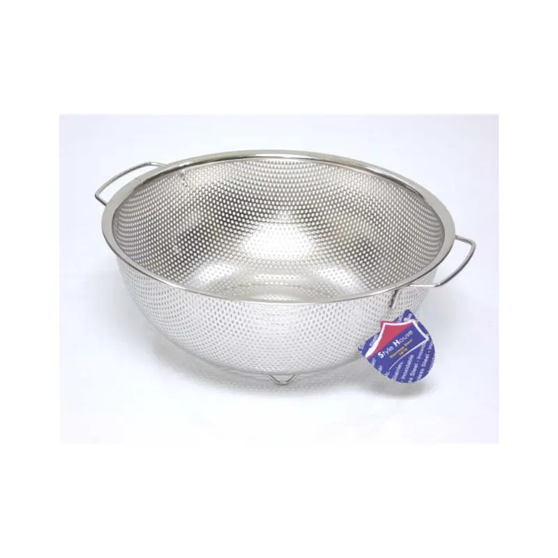 Stainless Steel punching colander; 34.5 cm
