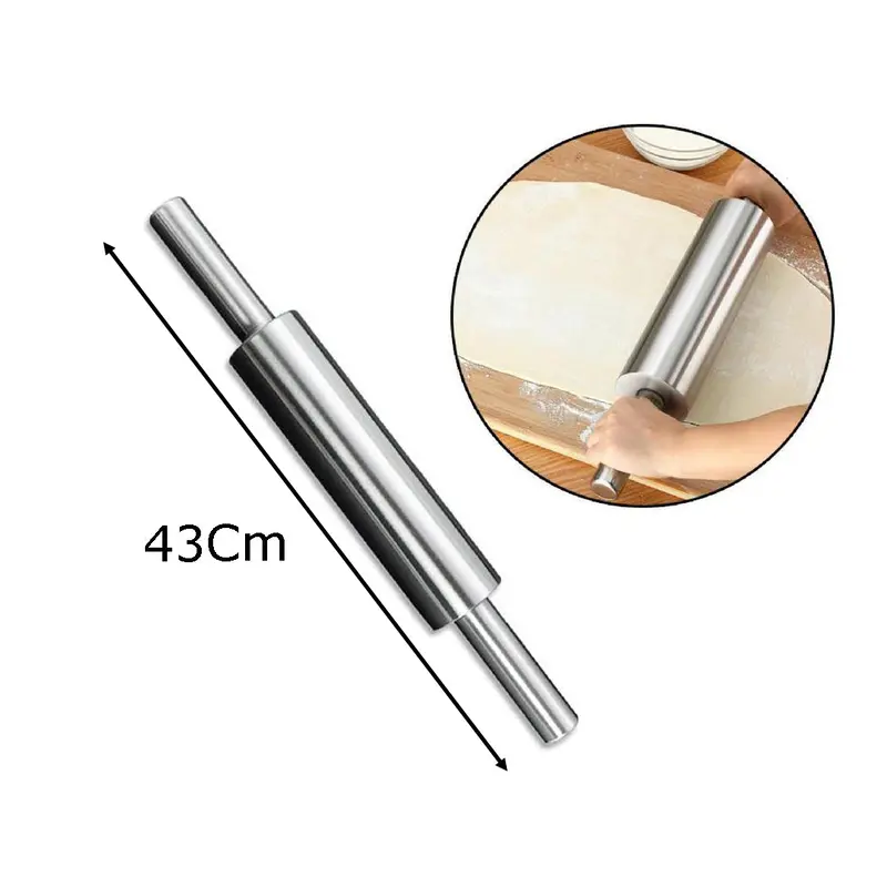 Stainless Steel Rolling Pin 43 cm