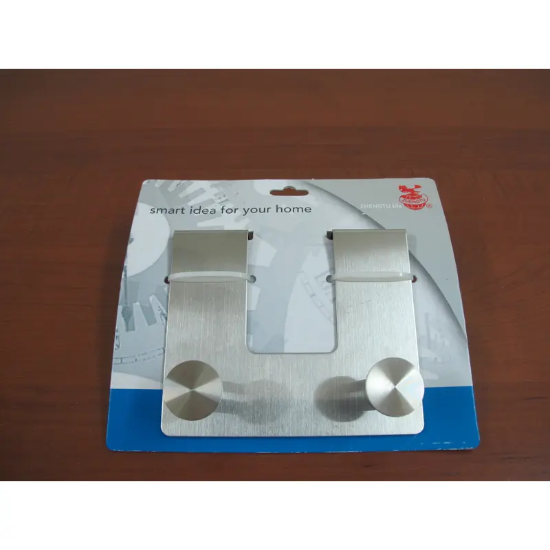 Stainless Steel Door Mounted Hanger with 2 hooks