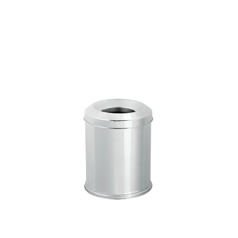 SS Non Flammable Capless Dust Bin 8 L