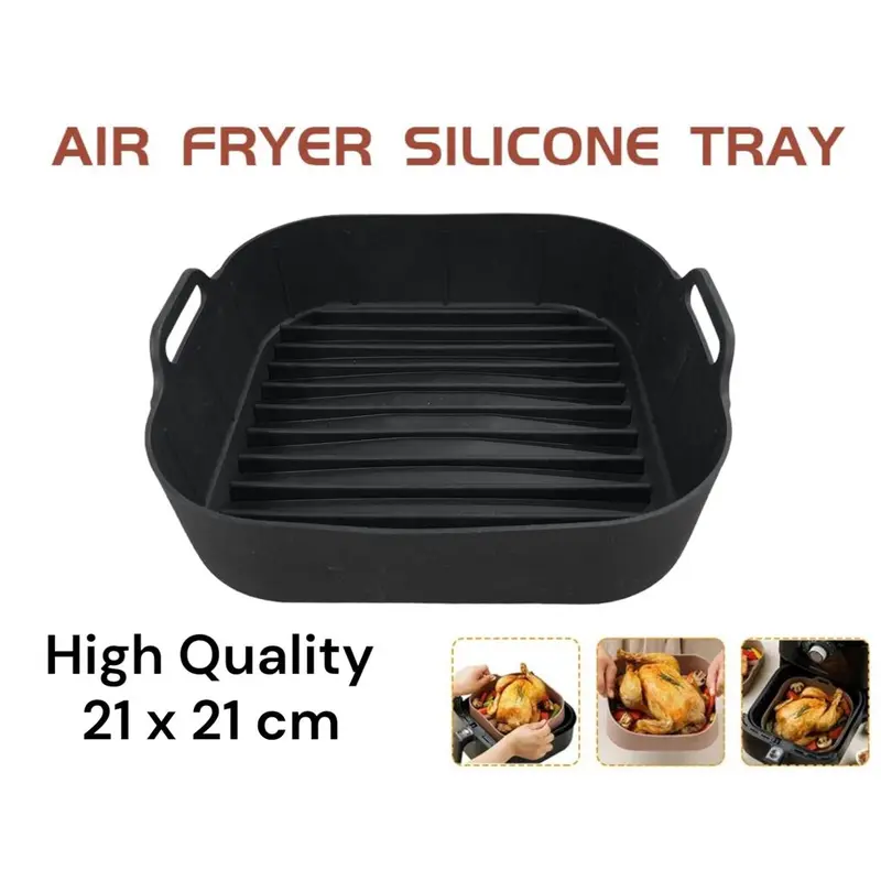 Squared High Quality Air Fryer Silicone Basket Tray