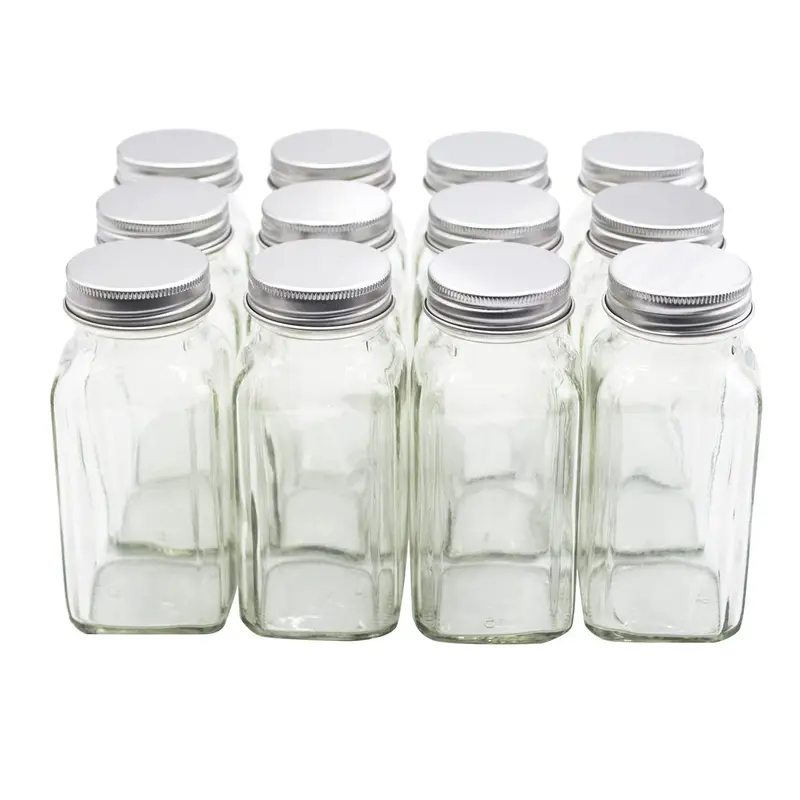 Squared Spice Bottle with Aluminium Cap