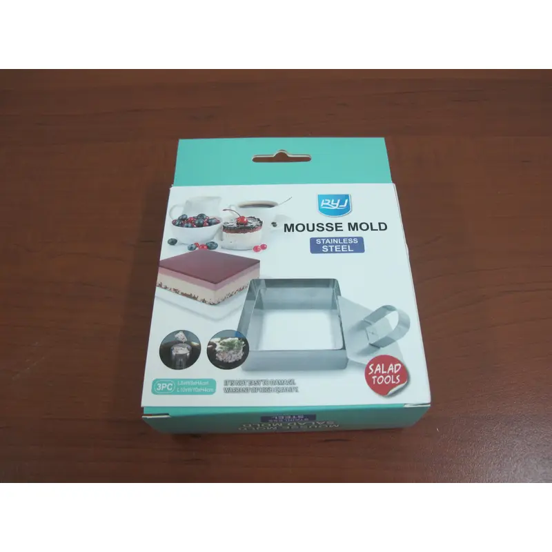 Square Cake Rings with Cover