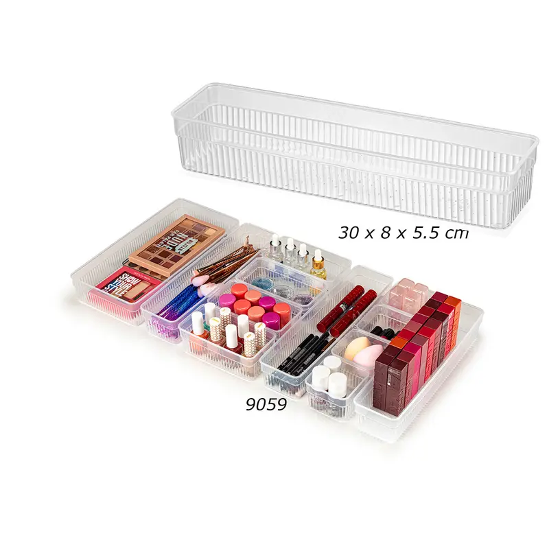 Small Transparent Drawer Organizer 30x8 cm
