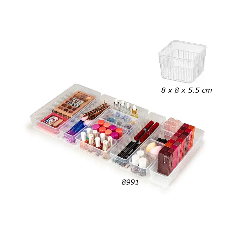 Small Transparent Drawer Organizer 8x8 cm
