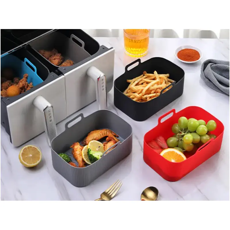 Small Rectangular Air Fryer Silicone Basket Tray