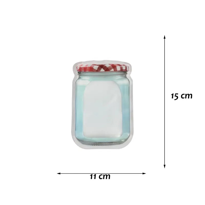 Small reusable lock&seal bag checkered cover jar design