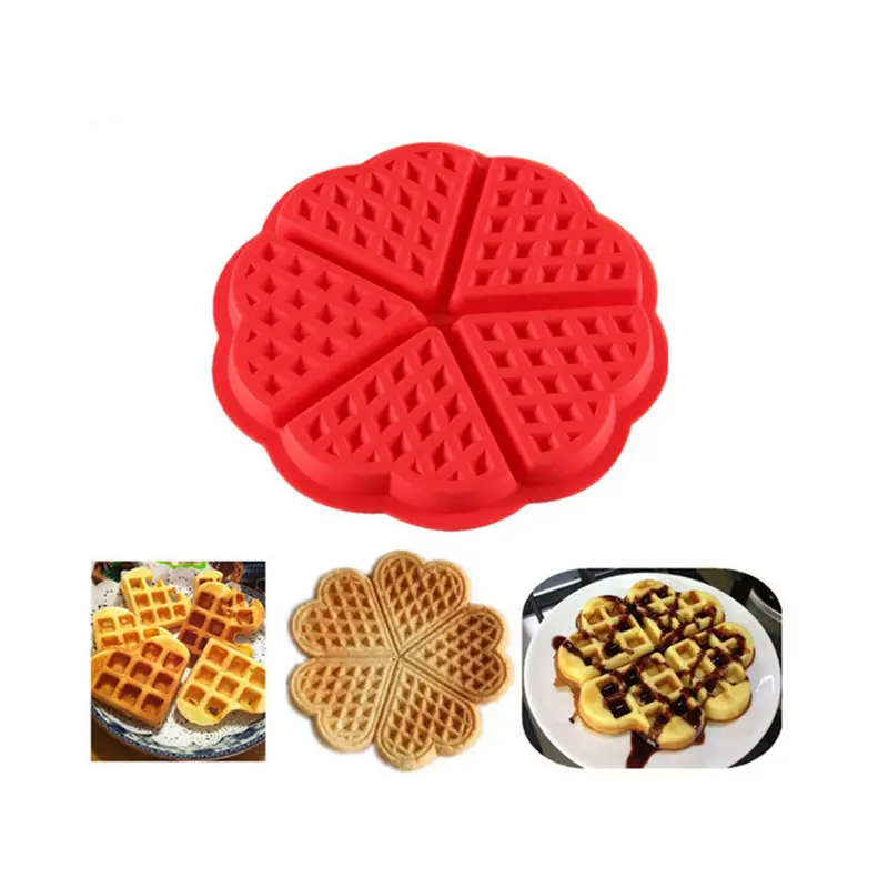 Silicone Waffle 5 Heart Shapes