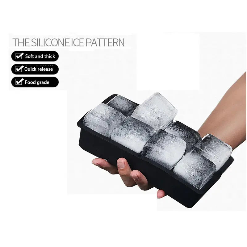 Silicone Ice Cube Mold with 8 Large cavities