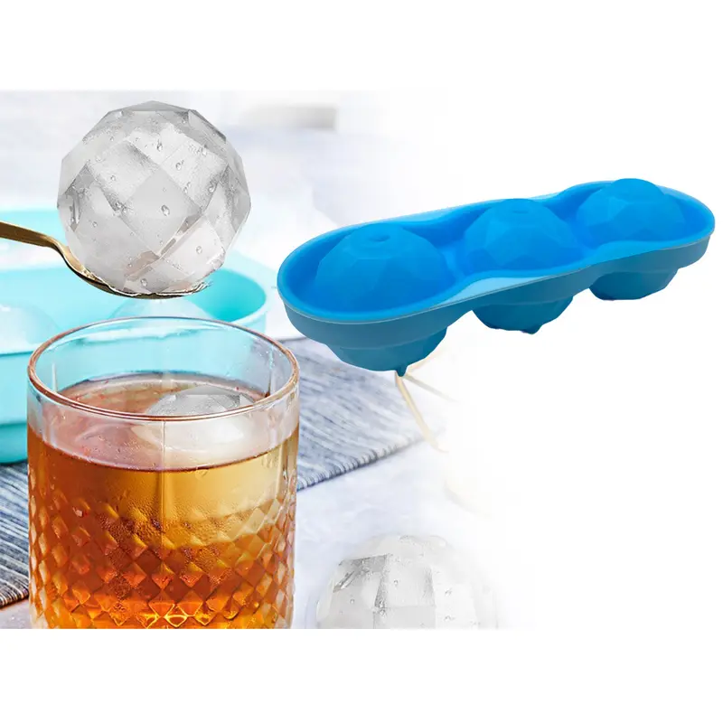 Silicone 3D Ice Ball Mold - 3 Cavities