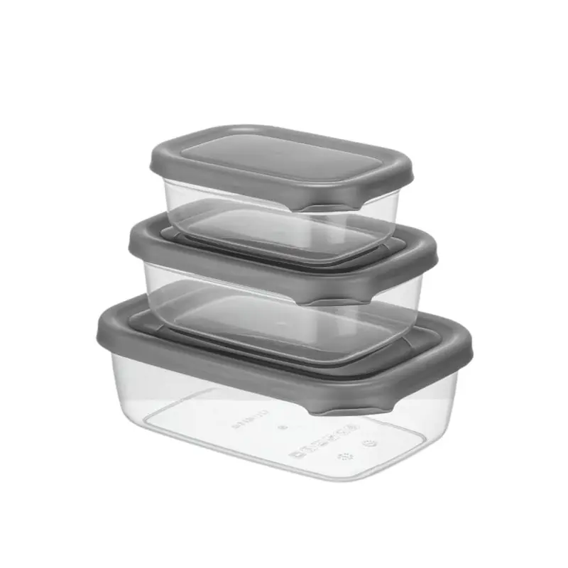 Set of 3 Storage Boxes 1.2L+0.67L+0.4L