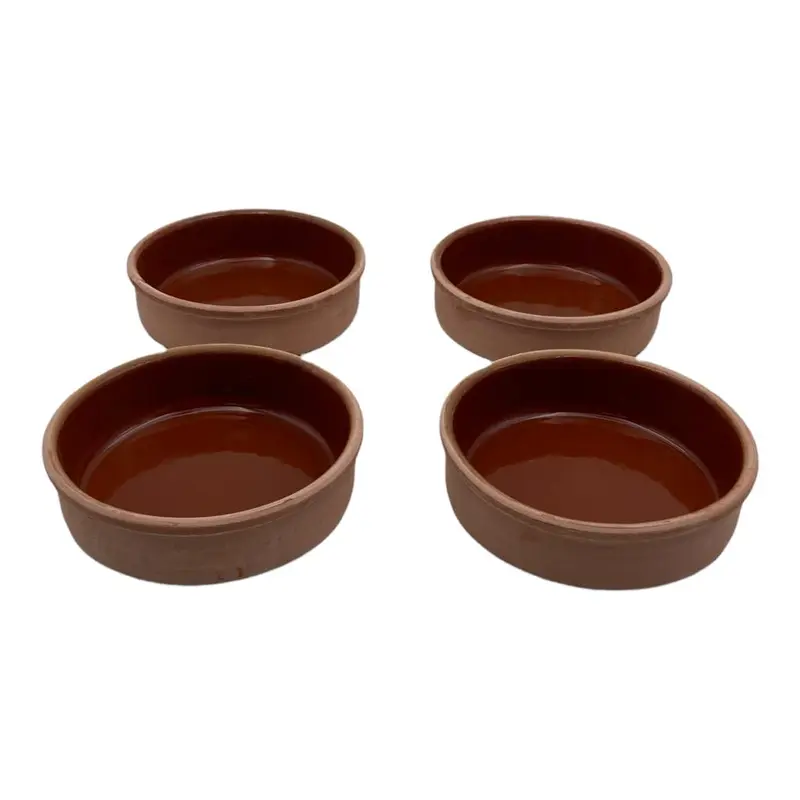 Set of 4 Clay Bowls 15  x 4 cm