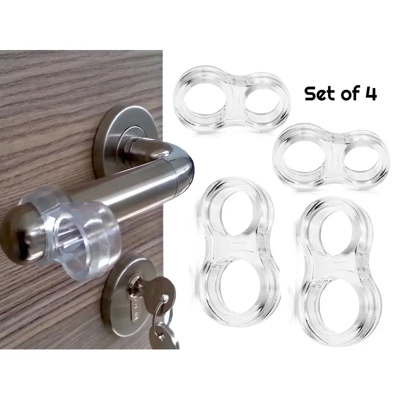 Set of 4 pieces transparent door stopper
