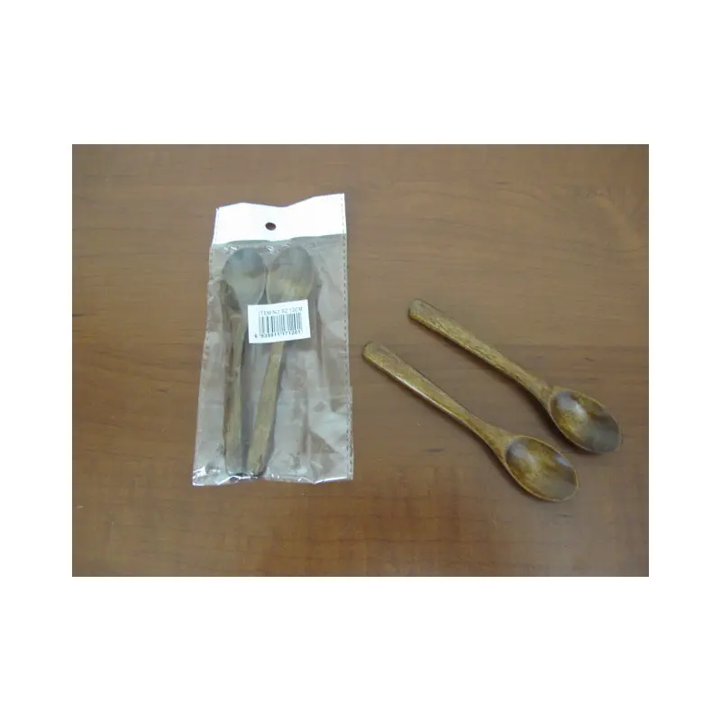 Set of 2 small wooden Spoons for salt sugar or spices