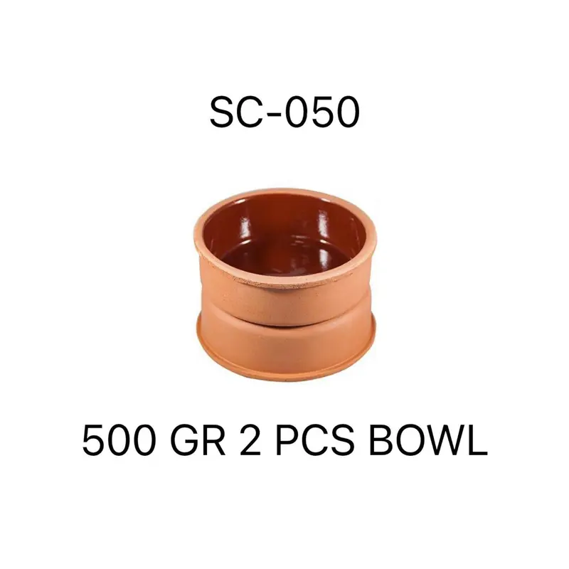 Set of 2 Clay Bowls 14.5  x 5 cm