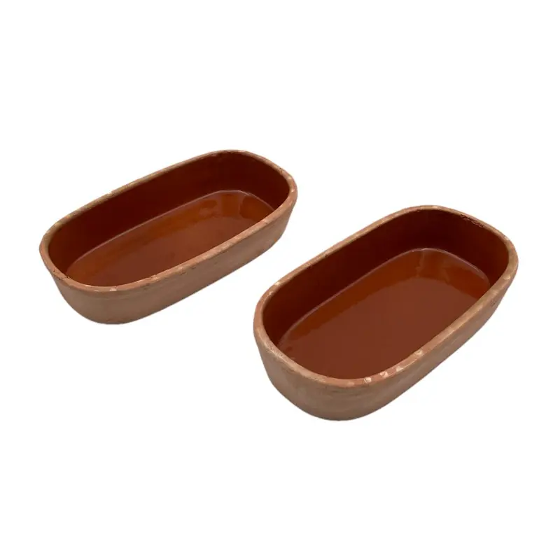 Set of 2 Deep Oval Dishes 21x11x4cm