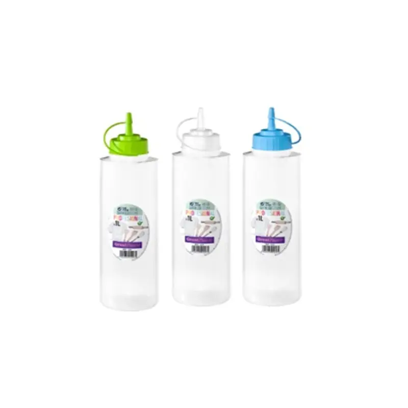 Sauce Bottle with Colored Cap - 1 lt