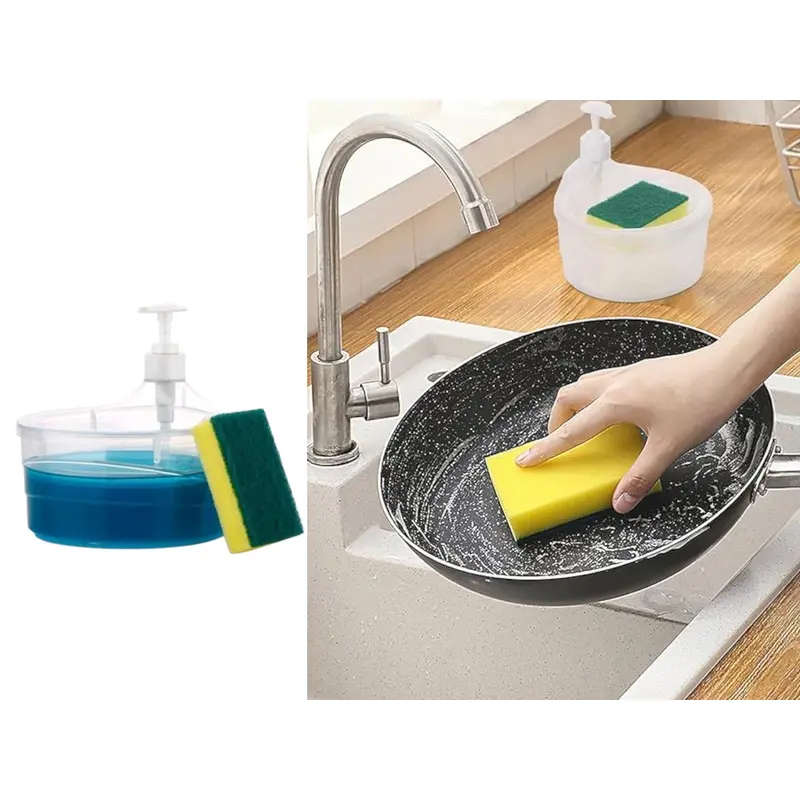 Round Soap Pump and Sponge Bowl 2 in 1