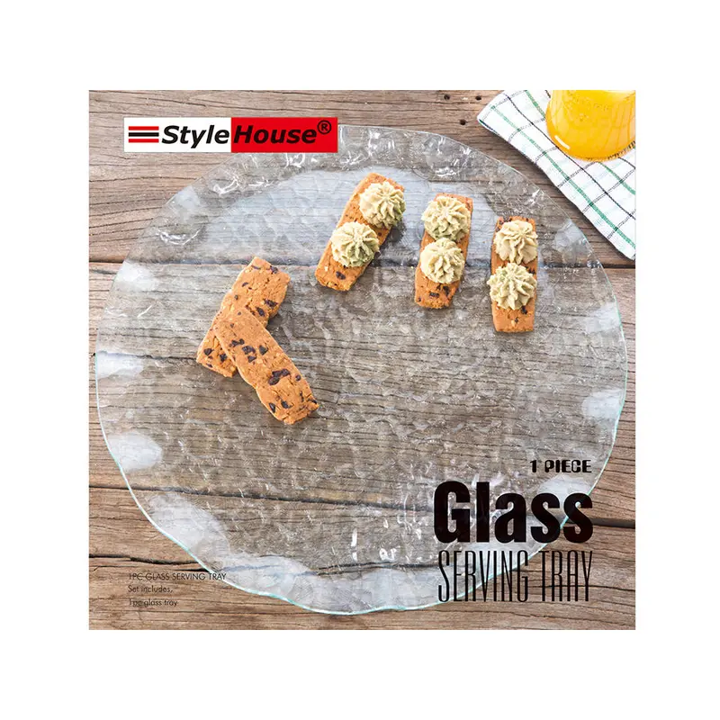 Round Glass Serving Plate