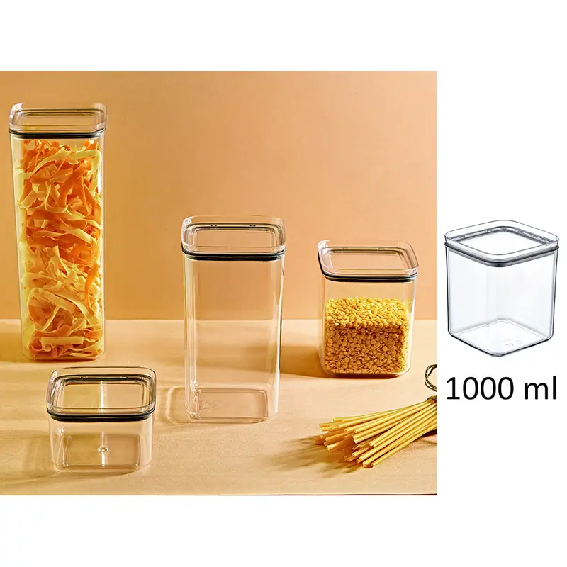 Airtight Squared Food Jar 1 lt