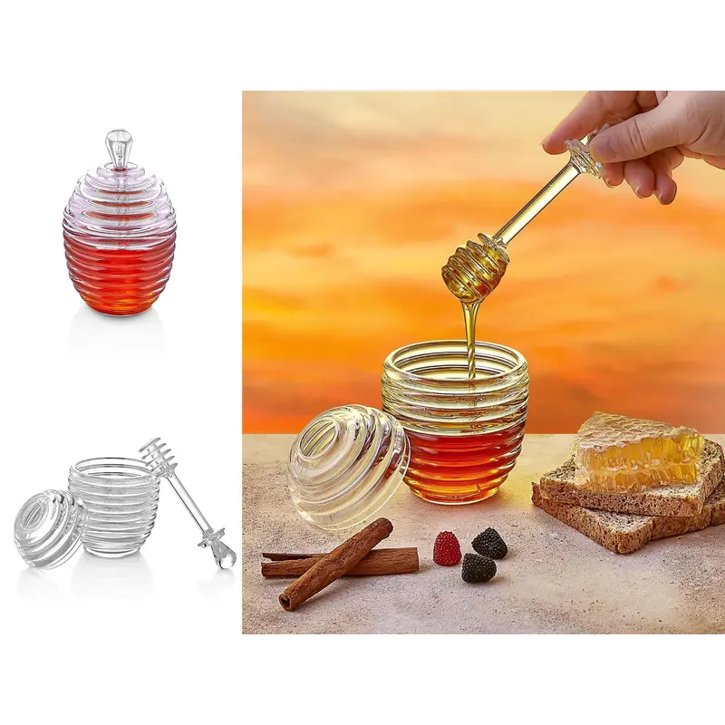Acrylic Honey Jar with Spoon