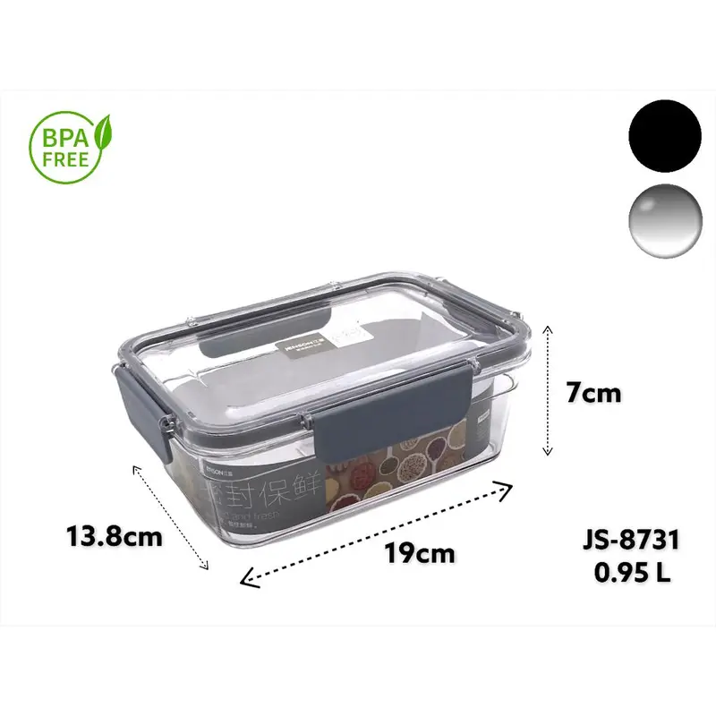 Acrylic Airtight Rectangular Food Storage Box 950 ml