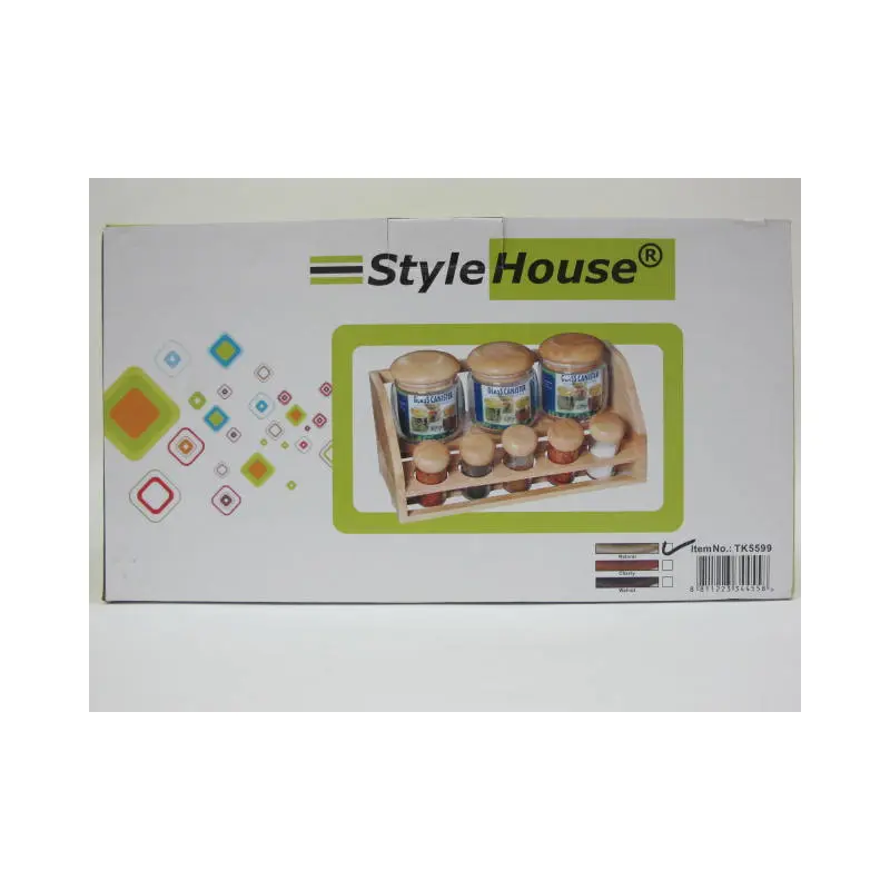 8 Pieces Wooden Spice Rack