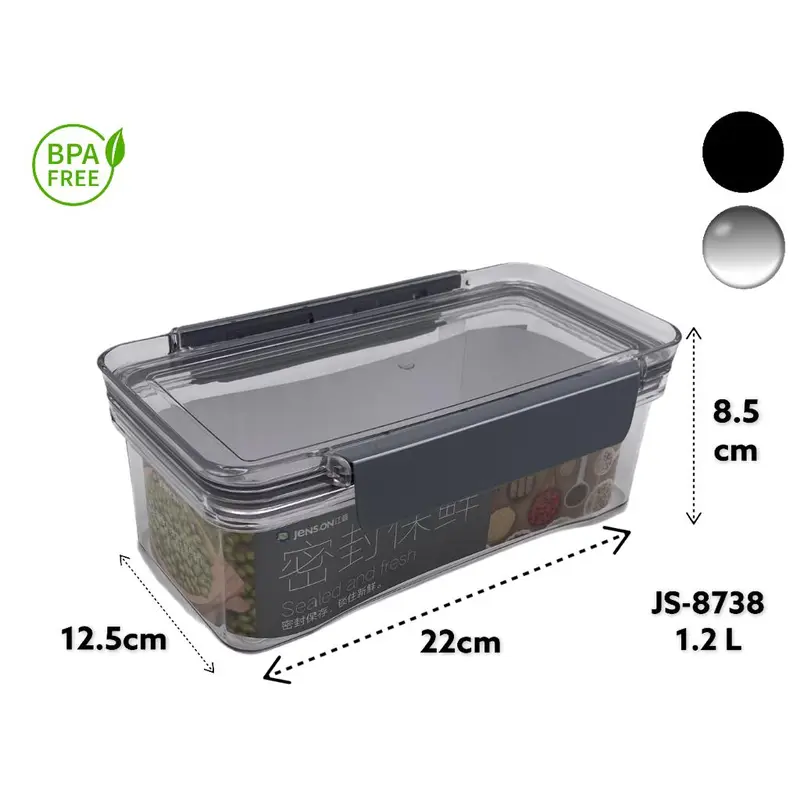 Acrylic Airtight Rectangular Food Storage Box 1.2 l