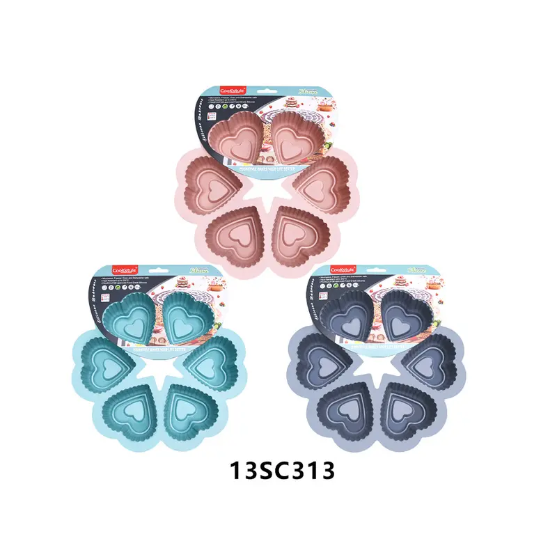 6 Hearts Silicone Cake Mold