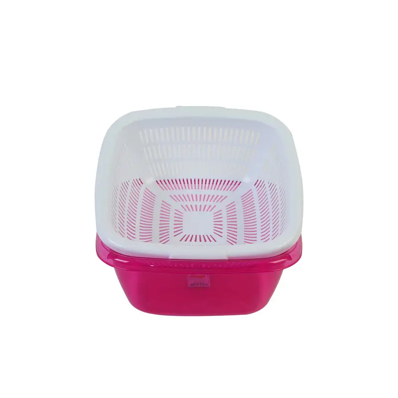 6 lt Transparent Square Strainer set