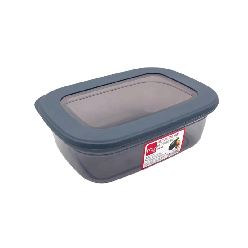 670 ml Poli Food Storage Box with Silicon Rim Cover