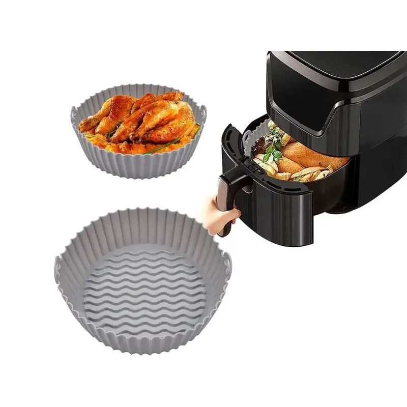 Round Air Fryer Silicone Basket Tray