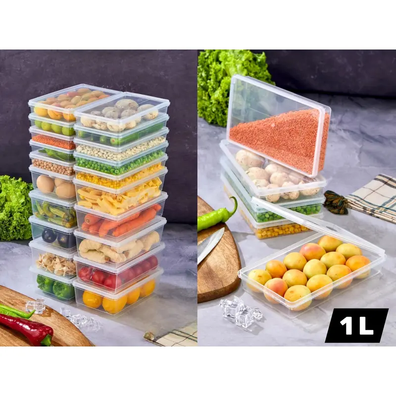 Reusable 1L Food Container with Attached Cover