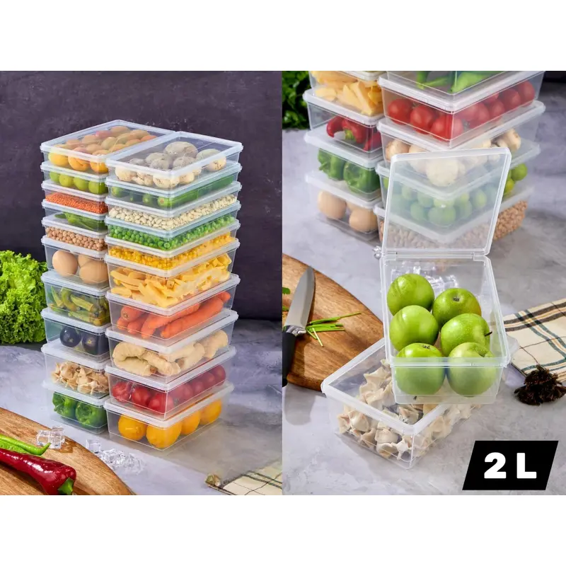 Reusable 2L Food Container with Attached Cover