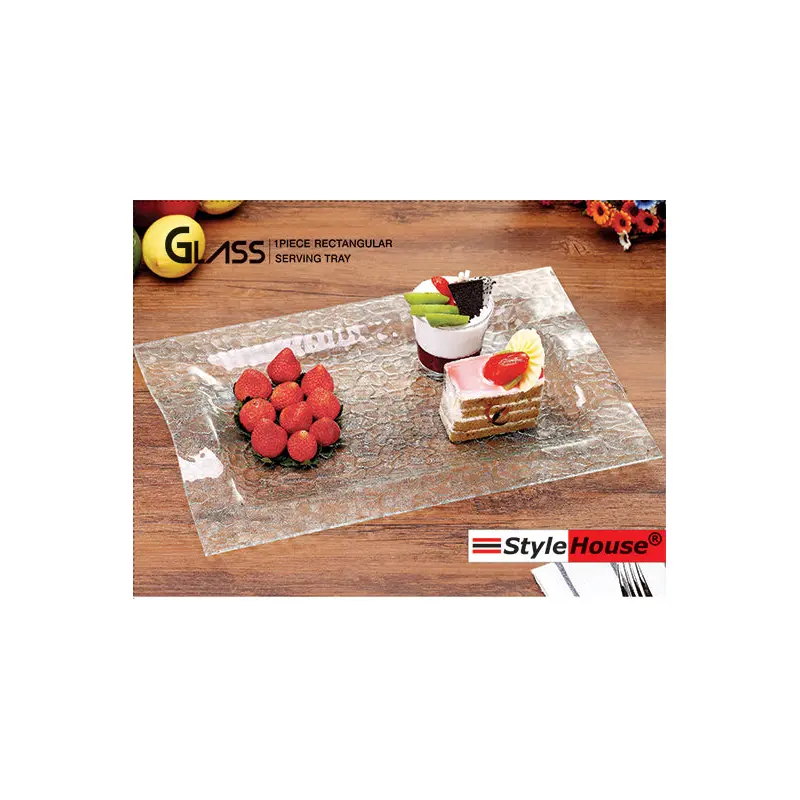 Rectangular Glass Serving Tray