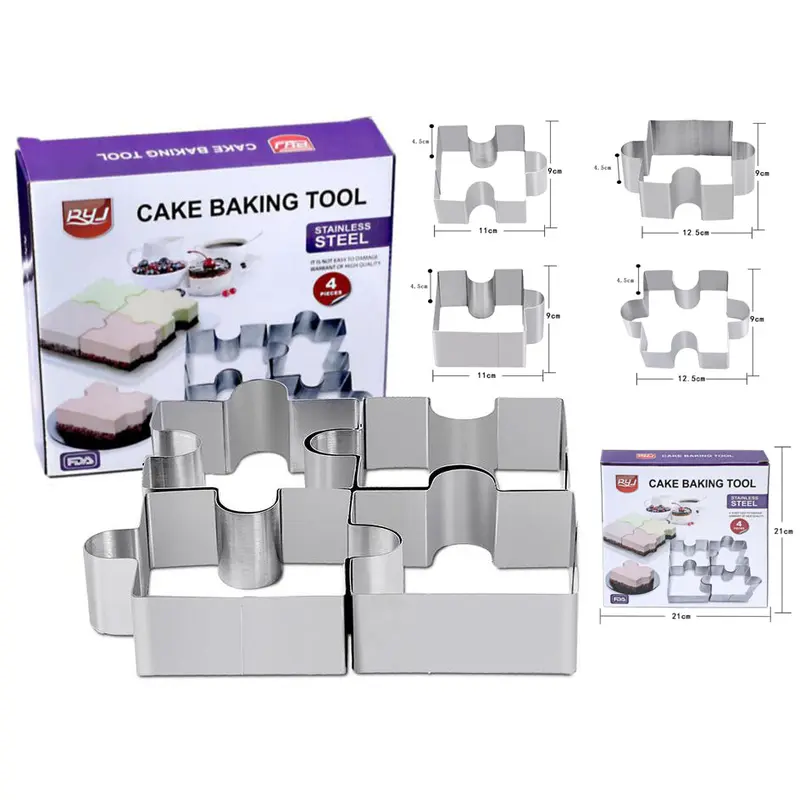 Puzzle Shaped Rings for Cake