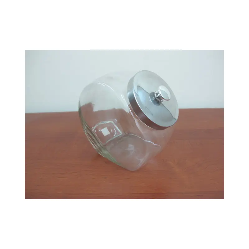 Professional Candy Glass Jar with Metalic Cover 4.3 L