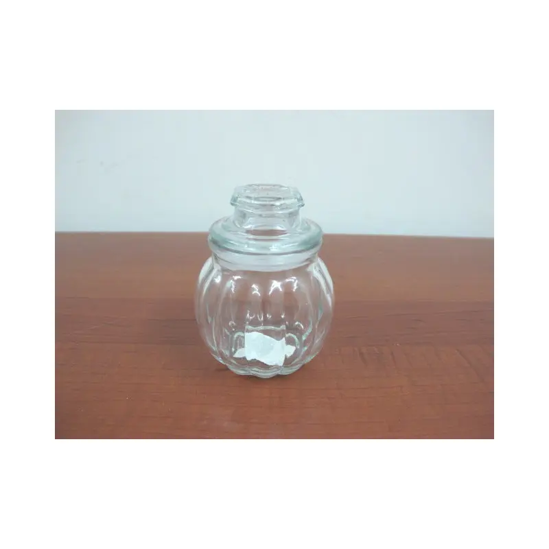 Pumpkin Shape small glass jar