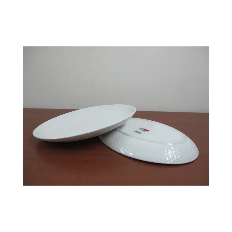 Porcelain Oval Plate; 14"