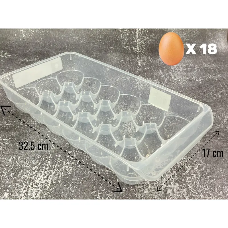 Plastic Tray for Egg Keeping - Holds 18 Eggs