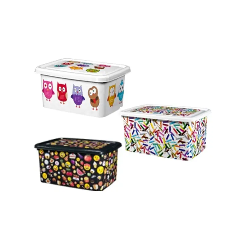 Plastic Storage Box with drawings - 26 lt