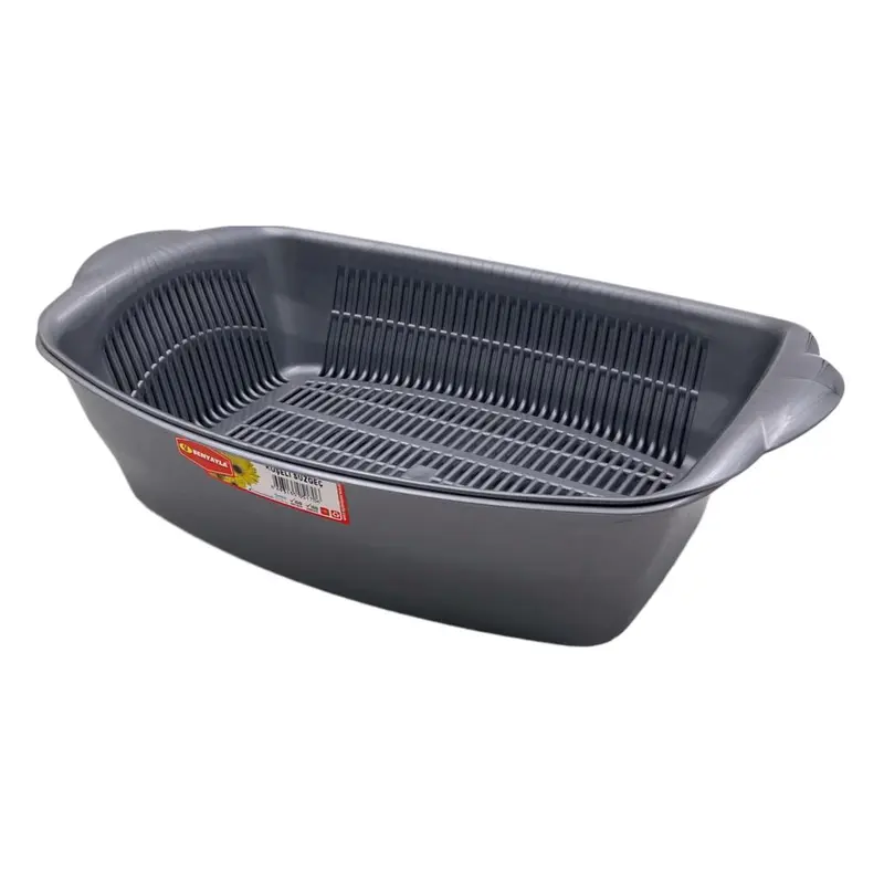 Plastic Rect Strainer and Bowl Set