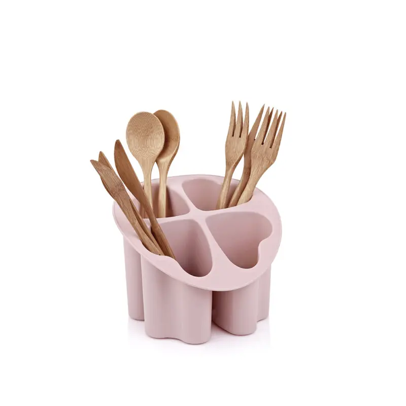 Plastic Cutlery Holder 4 Hearts