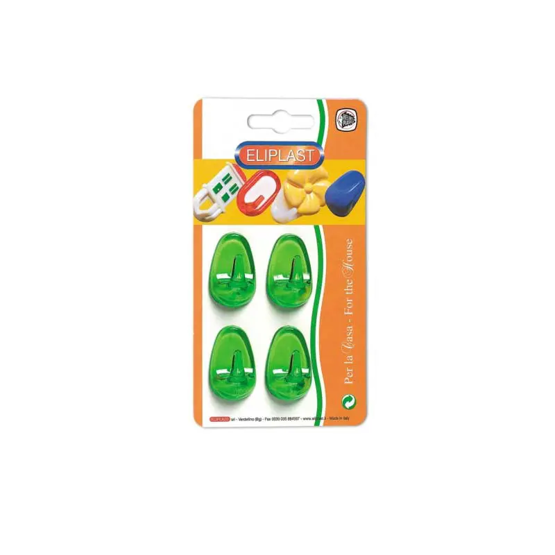 OVAL ADHESIVE HOOK X4