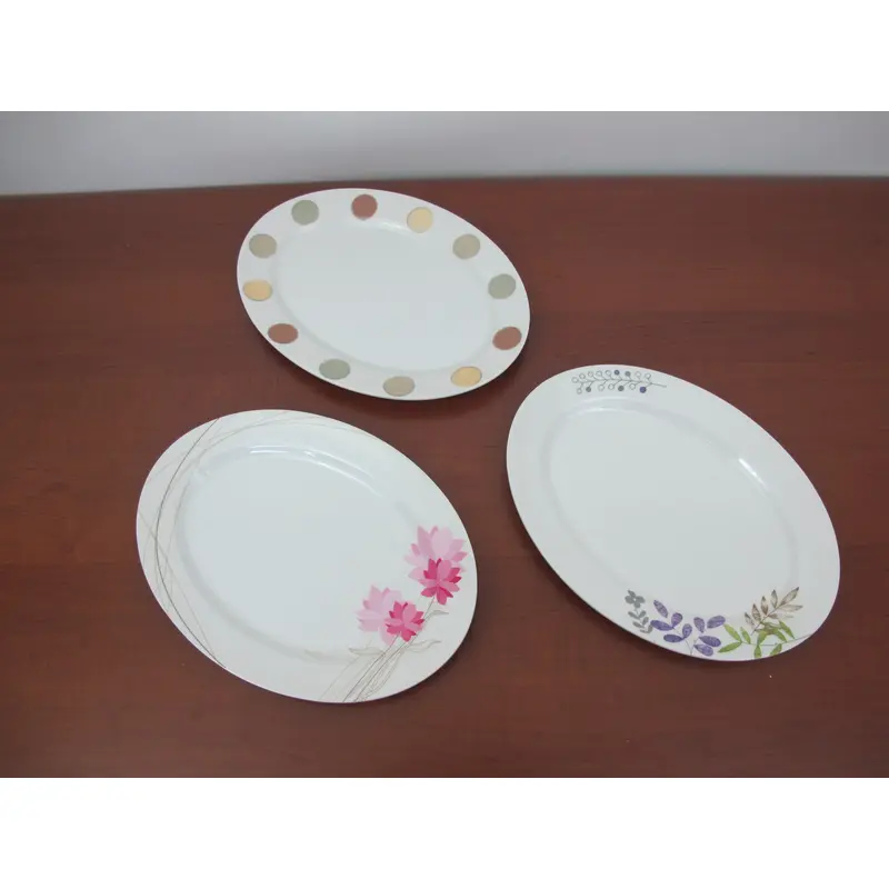 Melamine Oval Serving Plate; 12"