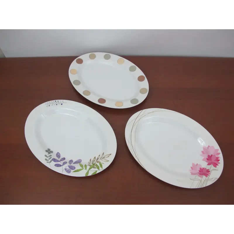 Melamine Oval Serving Plate; 14"