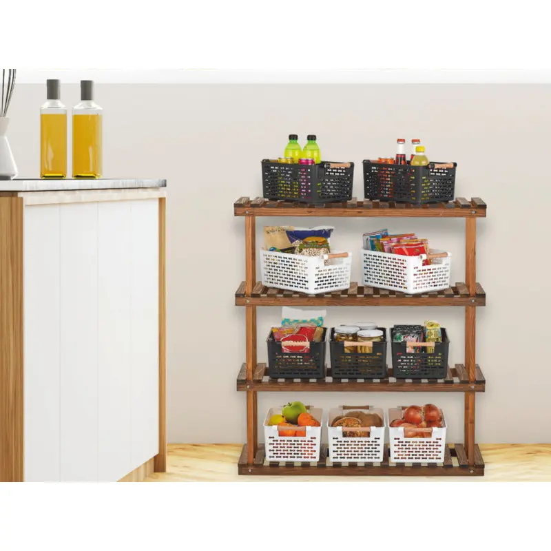 Medium Size Basket with Wooden Handles 585